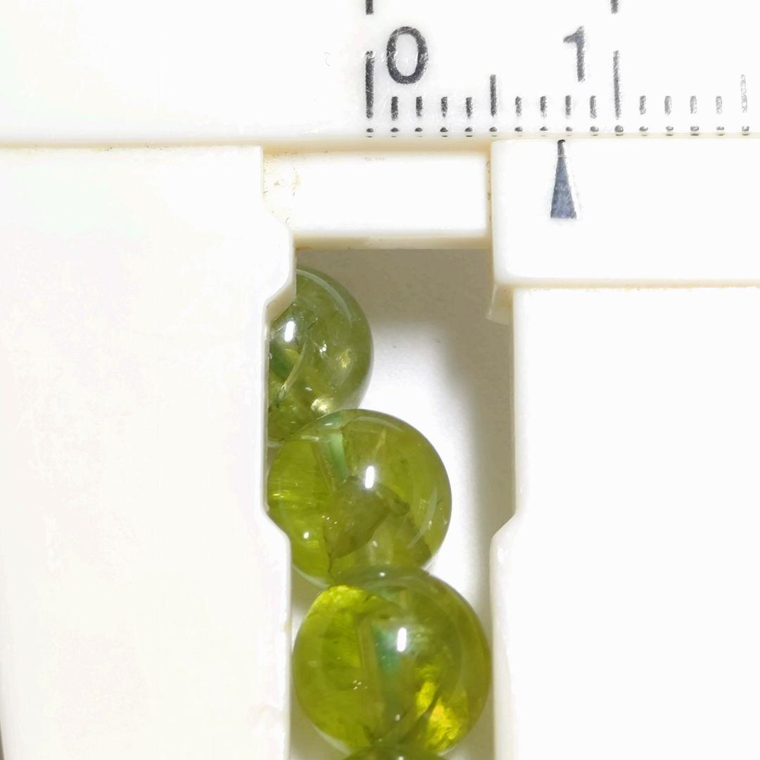 ★(dima おまとめ歓迎！)クリアペリドット 7.5ミリ珠 ブレスレット