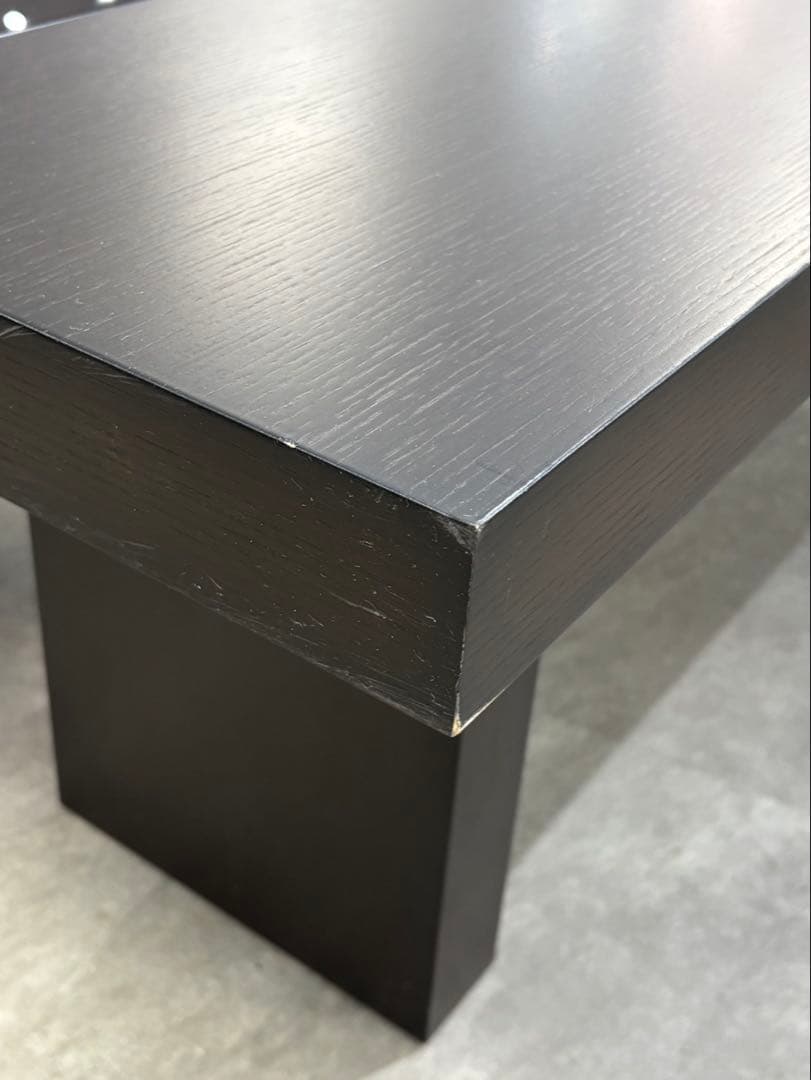 IDC大塚家具 リビングテーブル 中央ガラス センターテーブル ブラウン