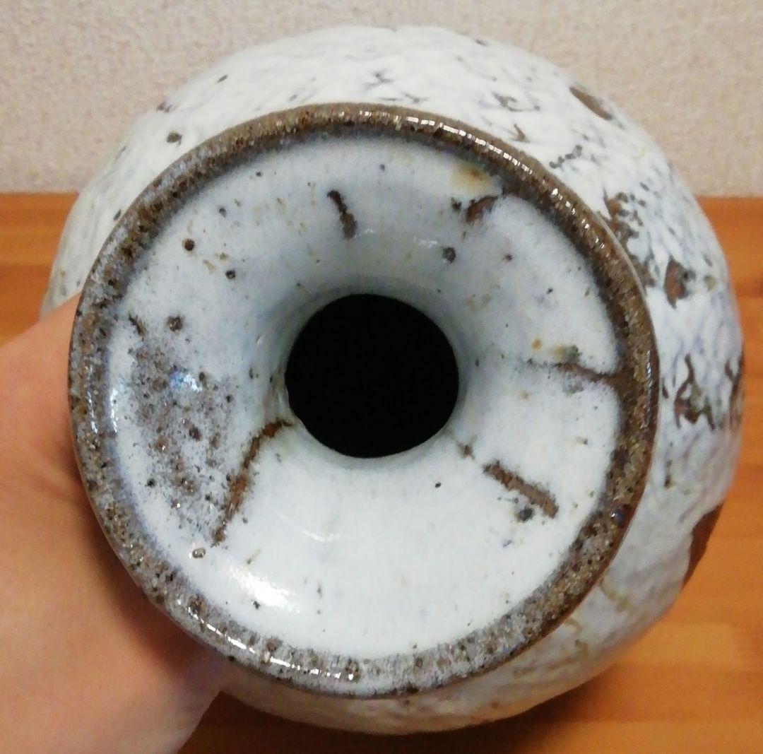 田中佐次郎作　唐津焼　舟徳利　花入　共箱　花瓶