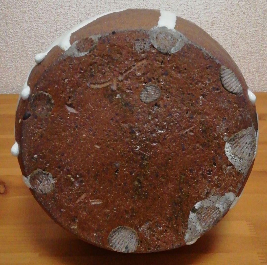 田中佐次郎作　唐津焼　舟徳利　花入　共箱　花瓶