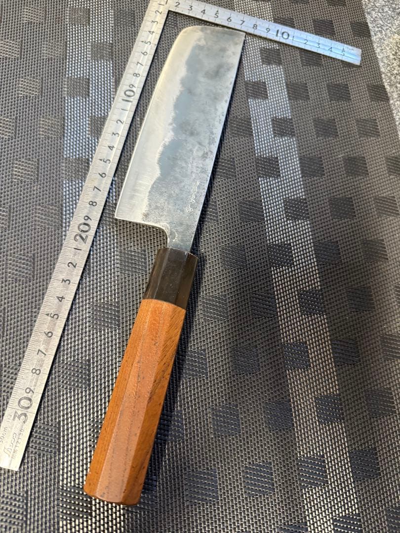 (研ぎ済み)團十郎　菜切包丁　薄刃　刃渡り17cm 和包丁（青紙　木屋）レア