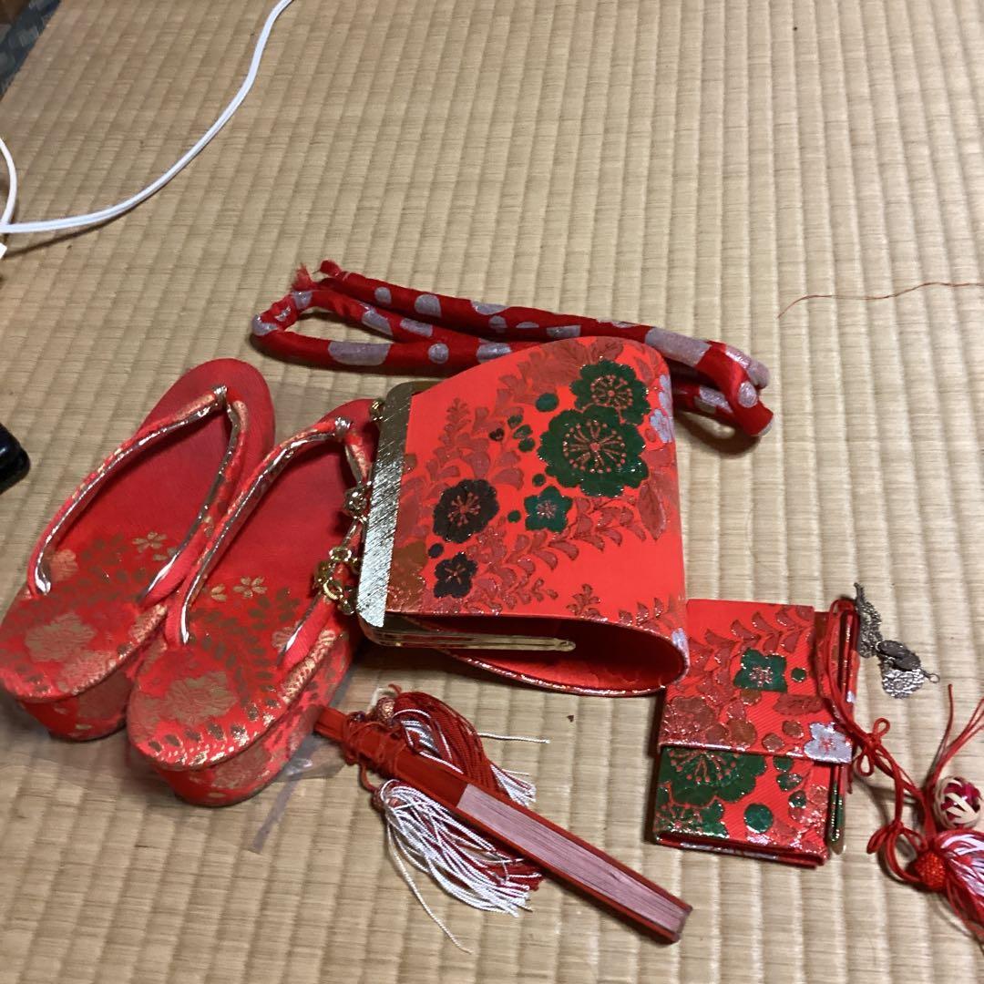 七五三小柄七歳フルセット　帯幅14、5センチ　草履21センチ