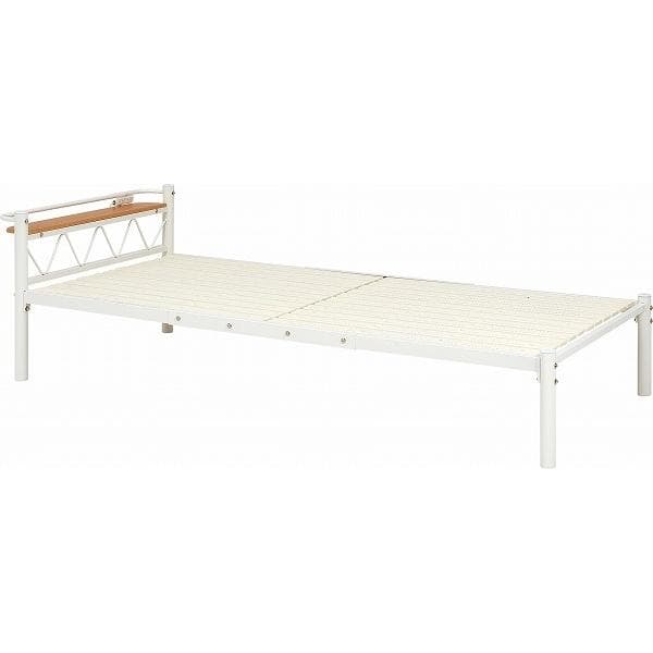 新品　未使用　　シングルべト　ブラック　コンセント付き　すのこベッド　ホワイト