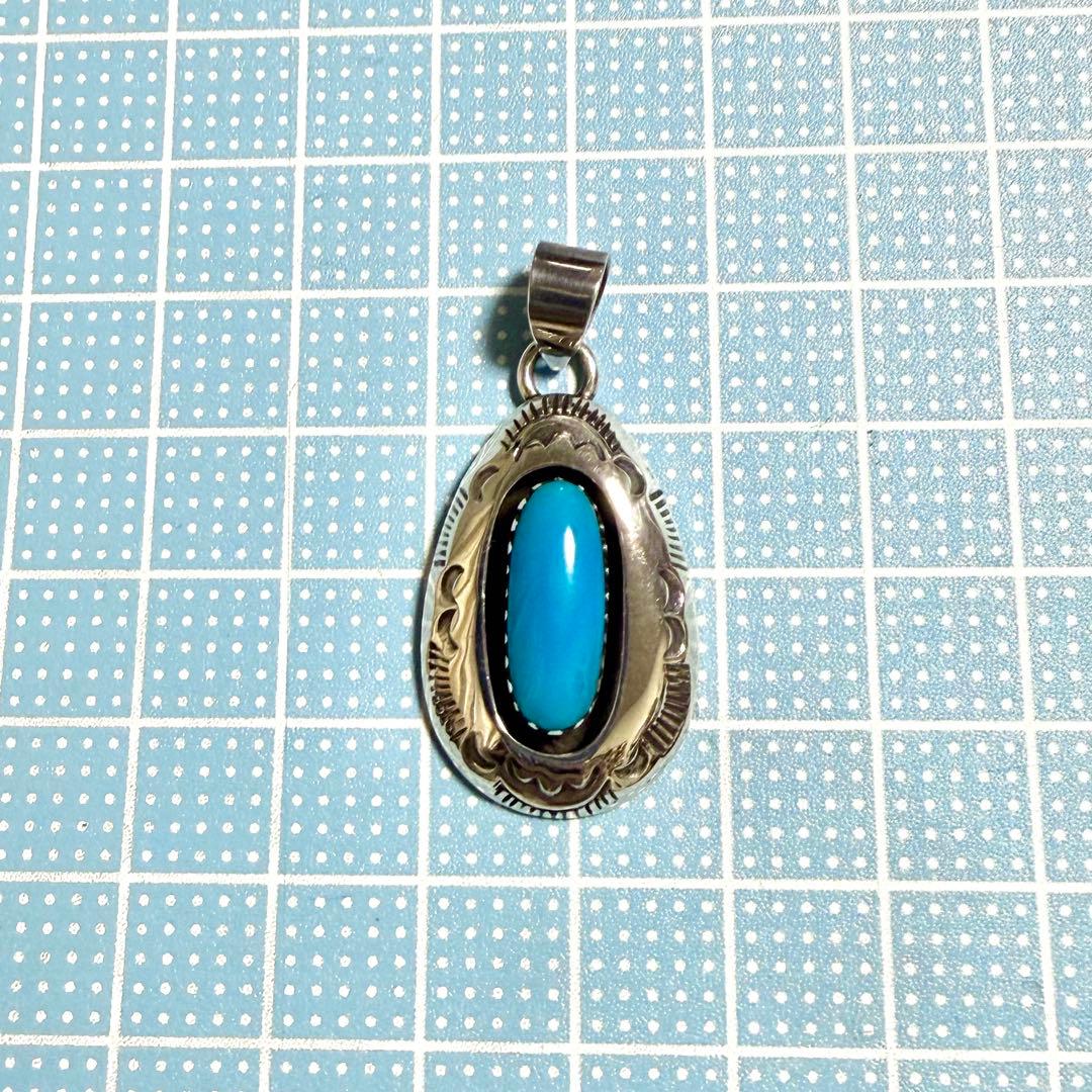 ターコイズ ペンダントトップ シルバー925 ナバホ