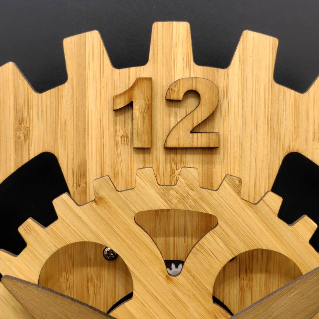 誠時 フラド HY-001 歯車 竹文字盤 壁掛け時計 未使用品 MH092