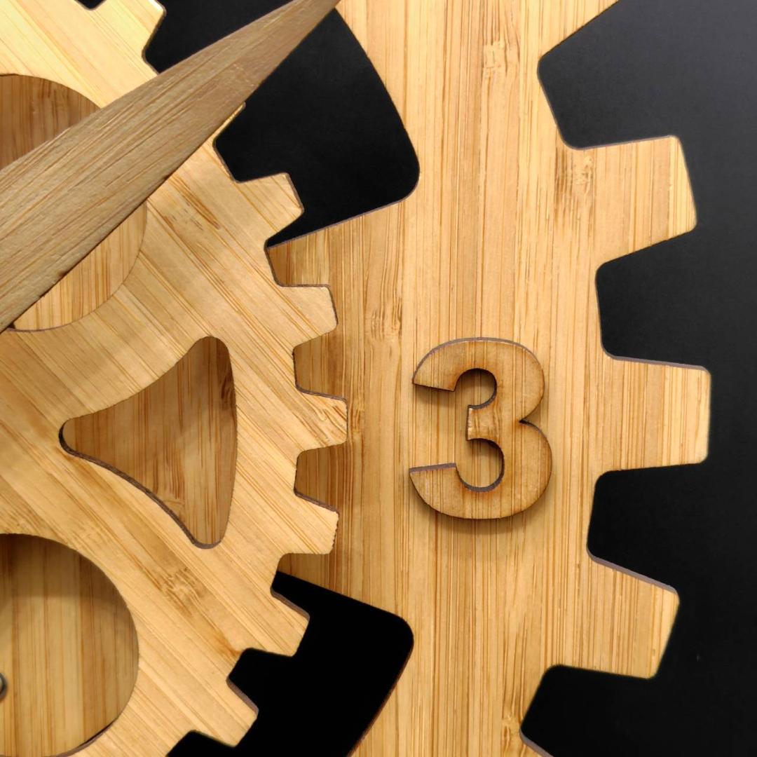 誠時 フラド HY-001 歯車 竹文字盤 壁掛け時計 未使用品 MH092