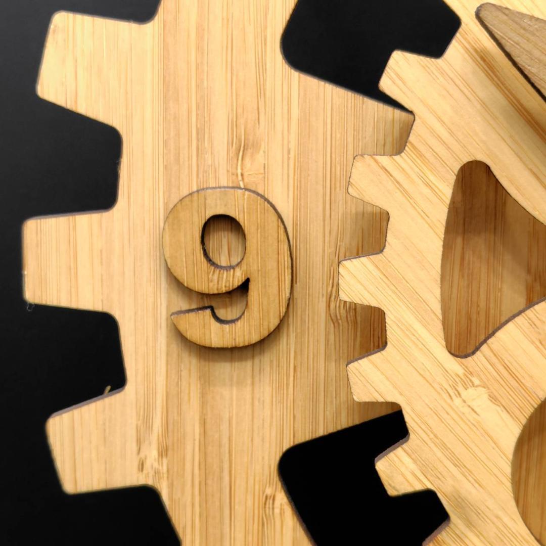 誠時 フラド HY-001 歯車 竹文字盤 壁掛け時計 未使用品 MH092