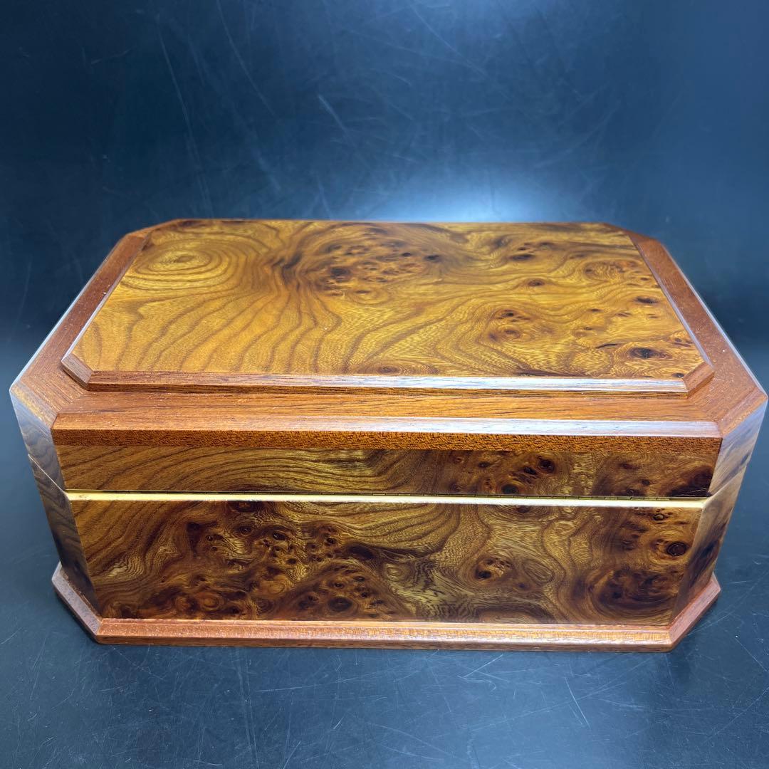 リュージュ　シリンダー式　36弁オルゴール　ジュエリーボックス　共箱　幅約30㎝