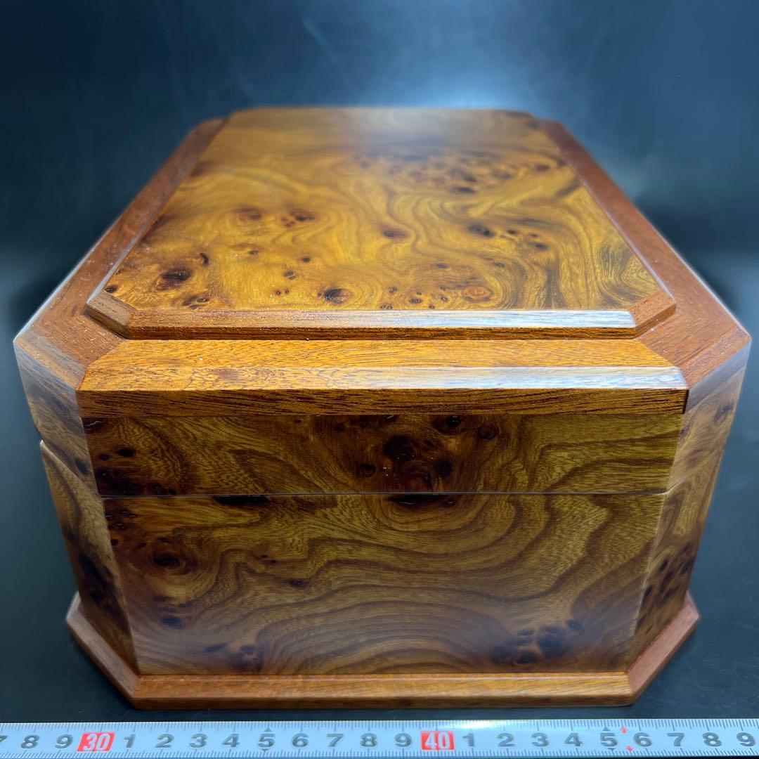 リュージュ　シリンダー式　36弁オルゴール　ジュエリーボックス　共箱　幅約30㎝