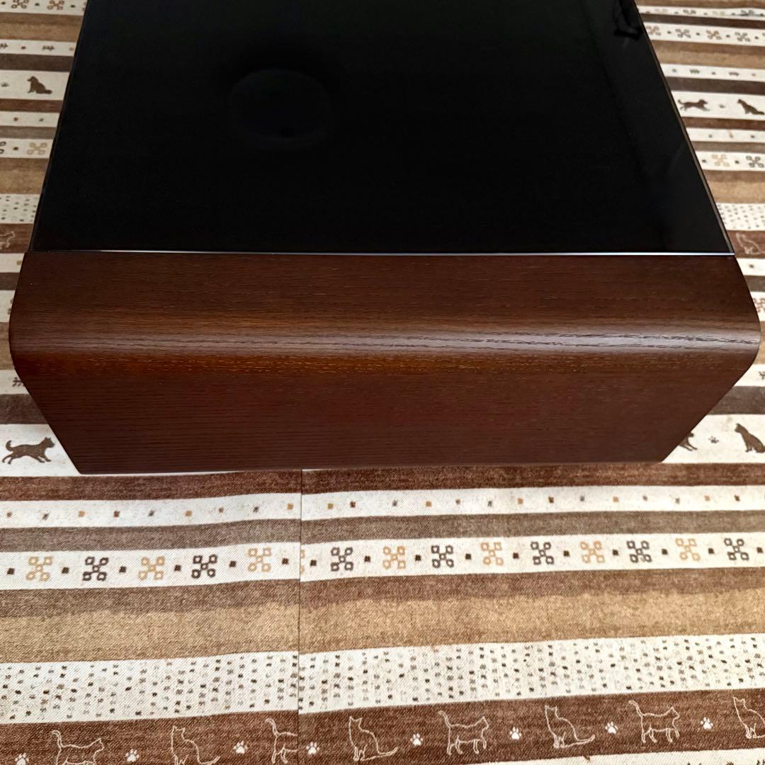 【極美品】 [幅120cm]ローテーブル ブラックガラス ベルネF