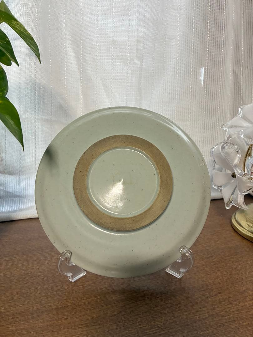 北大路魯山人 染付吹墨亭兎図皿 共箱 京焼 初期伊万里 時代