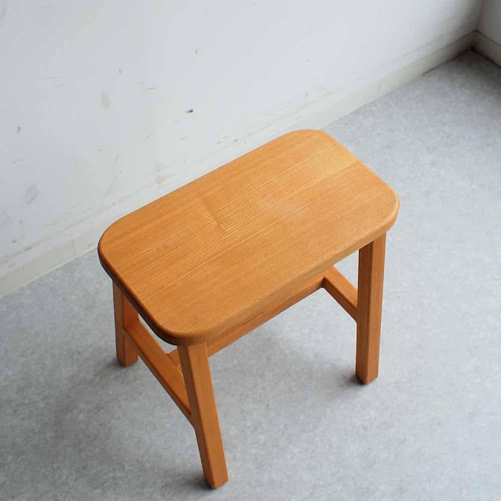 アッシュ無垢材 スツール サイドテーブルや花台としても ZR24449