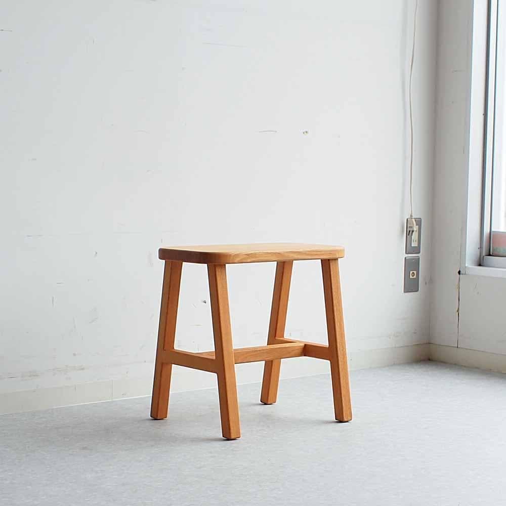 アッシュ無垢材 スツール サイドテーブルや花台としても ZR24449