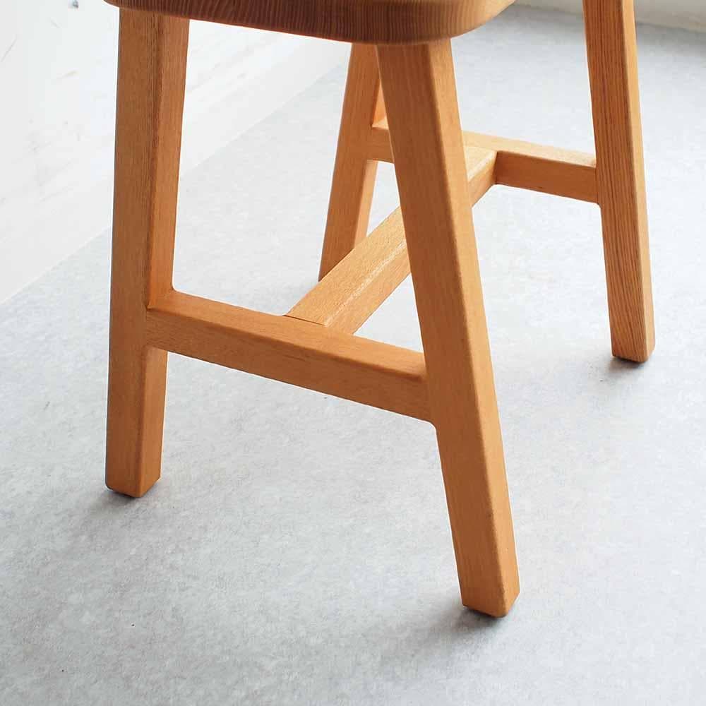 アッシュ無垢材 スツール サイドテーブルや花台としても ZR24449