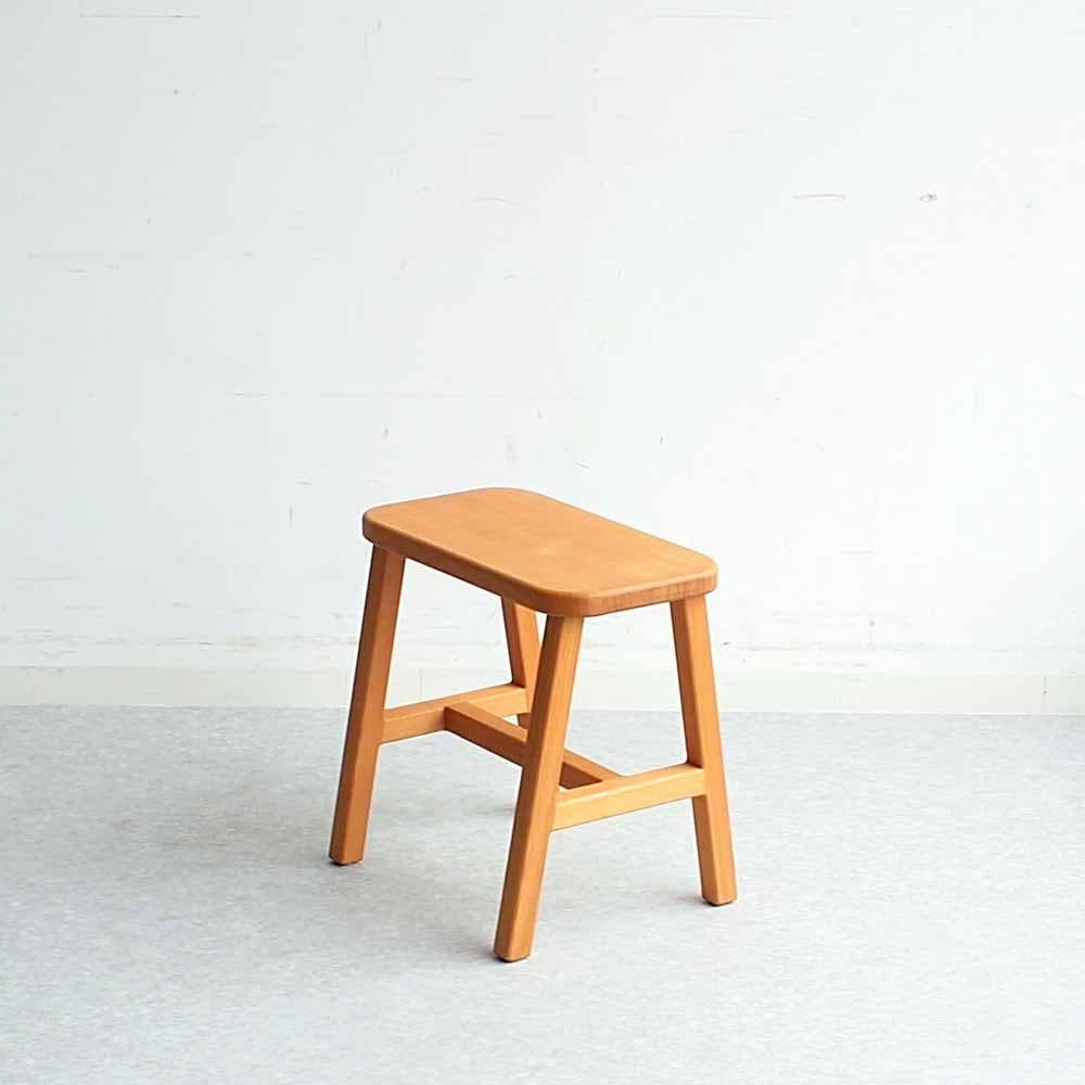 アッシュ無垢材 スツール サイドテーブルや花台としても ZR24449