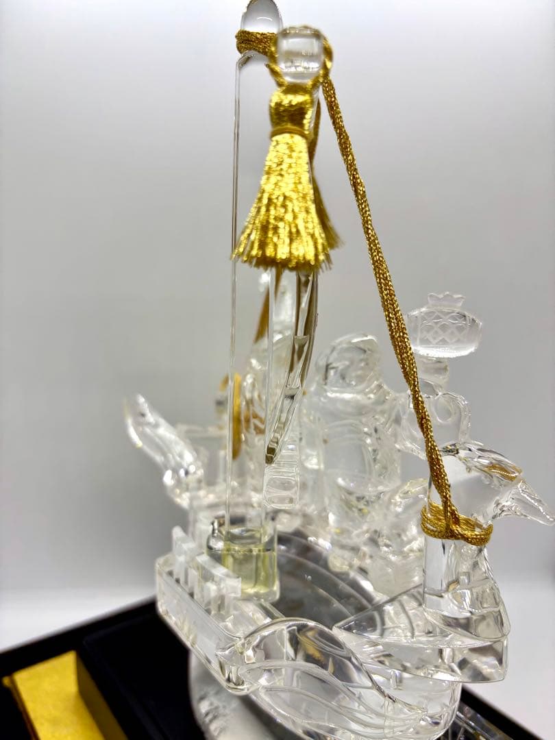 #伝統工芸士　保山　水晶工芸品 『宝船』