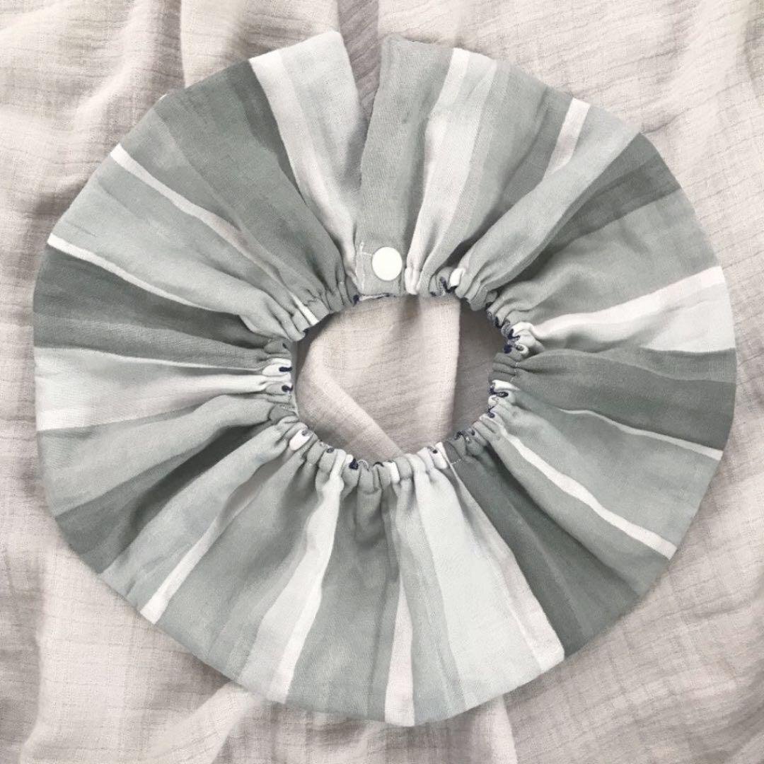 ☆ネイビーギンガムチェック×グレーマーカーたて☆ ハンドメイド