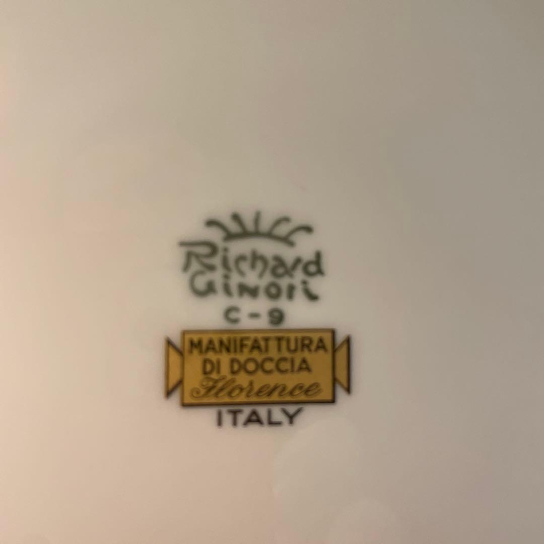 リチャードジノリ シリーズは、インペロトスカーナ 手描き風景画・金彩