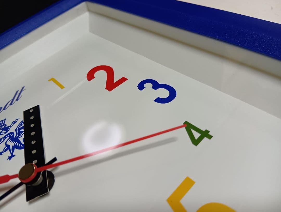 リンツ　非売品　ノベルティ　ブルー　ポストモダン　ウォールクロック　壁掛け時計