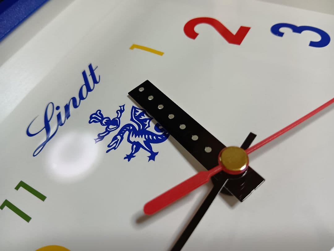 リンツ　非売品　ノベルティ　ブルー　ポストモダン　ウォールクロック　壁掛け時計