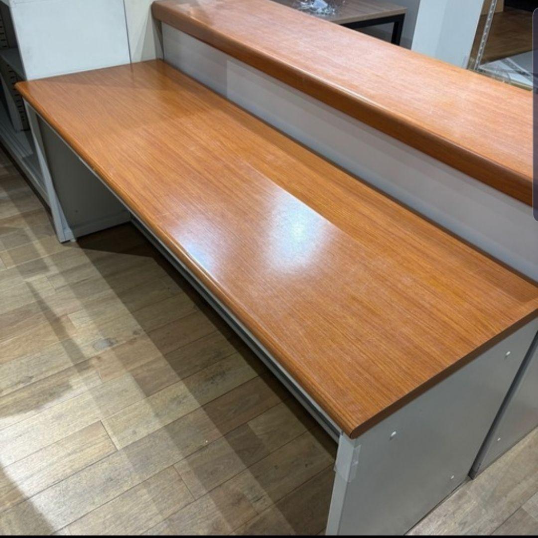 引き取り限定 ローカウンター 木天板 カウンター オフィスデスク 事務