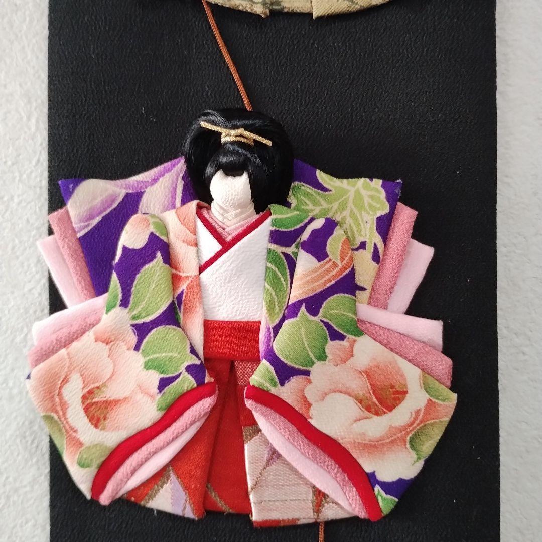 すがいとのお雛様のタペストリー・押し絵・古布・縮緬細工・ハンドメイド