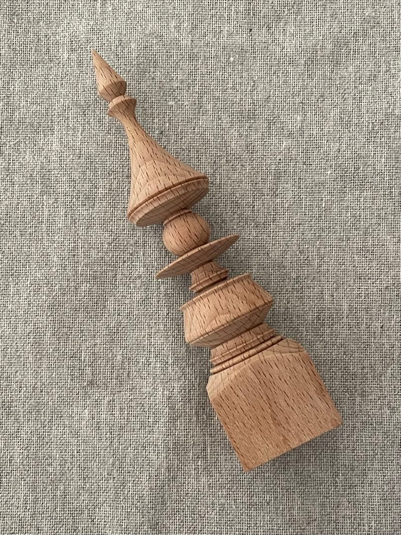 市川岳人　リングスタンド　木製　作家　作品　オブジェ　インテリア　希少　レア