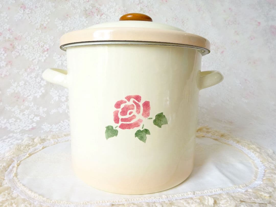 マニー　ローズ　樹脂蓋付き丸ストッカー　イマン