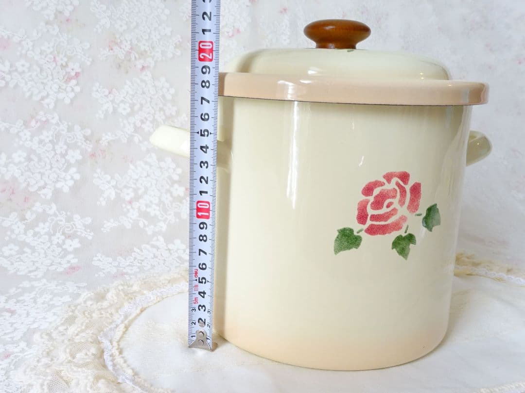 マニー　ローズ　樹脂蓋付き丸ストッカー　イマン