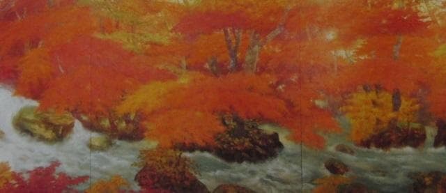 奥田元宋、【奥入瀬】、希少な大判額装用画集より、美品、日本人画家