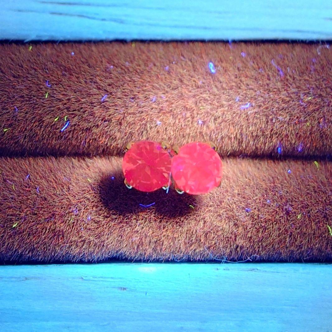 S✧天然石ドラゴンガーネット 3.0mm✧　ピアス　ステンレス