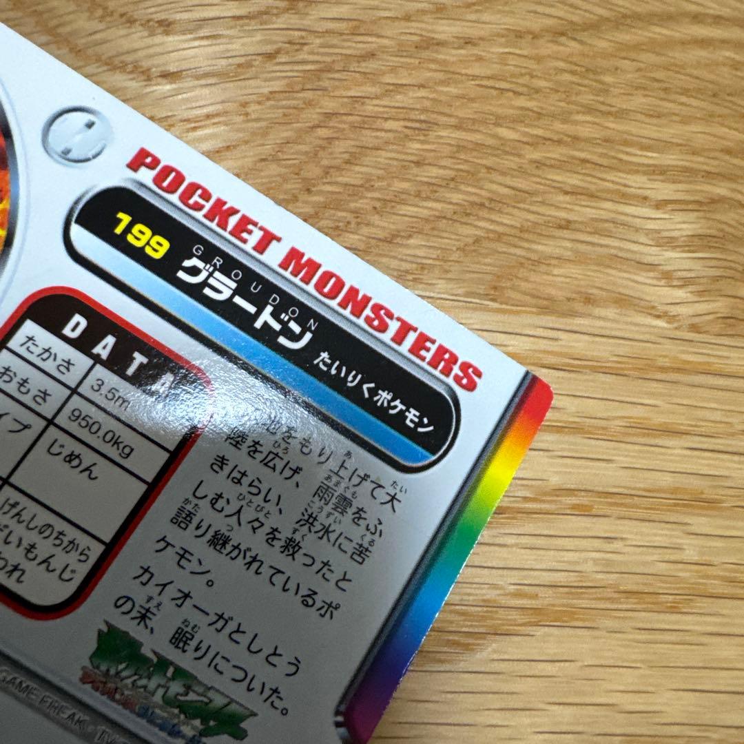 ポケモン カードダス ずかんカード グラードン (ホロ仕様)【5407