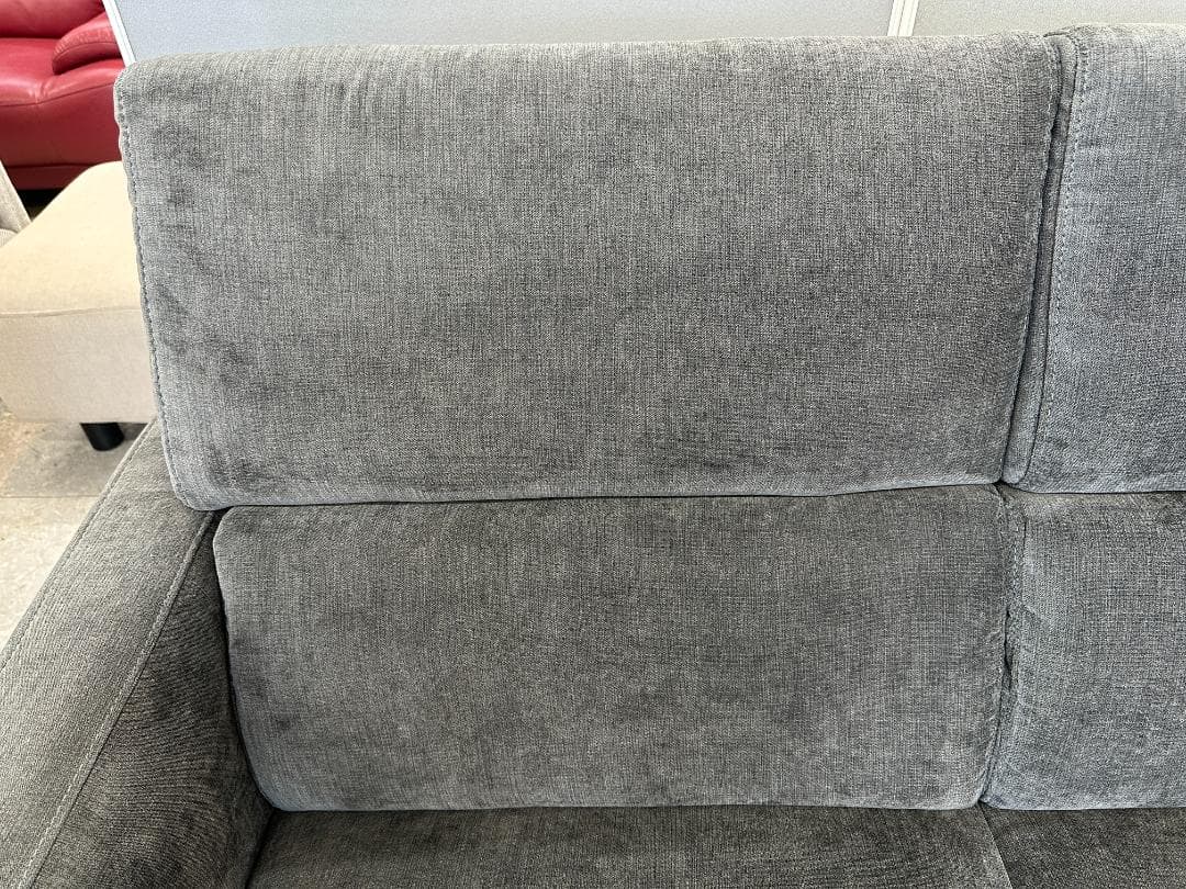 ニトリ　2人掛けソファ　サザーラ　8段階可変式ヘッドレスト　グレー