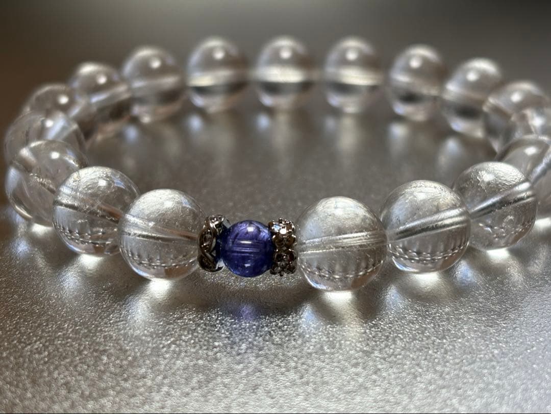 極上　レムリアンシード×タンザナイト　ブレスレット