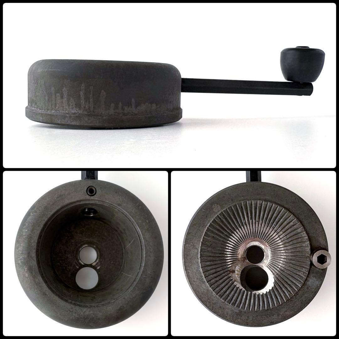 昭和レトロ 当時物 ⭐️ 茶臼 禅 焼入り鋼 小型 手動 石臼方式 黒