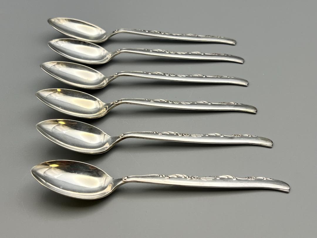 SILVER950　刻印　スプーン　6点セット　重量約77g　銀食器 銀細工