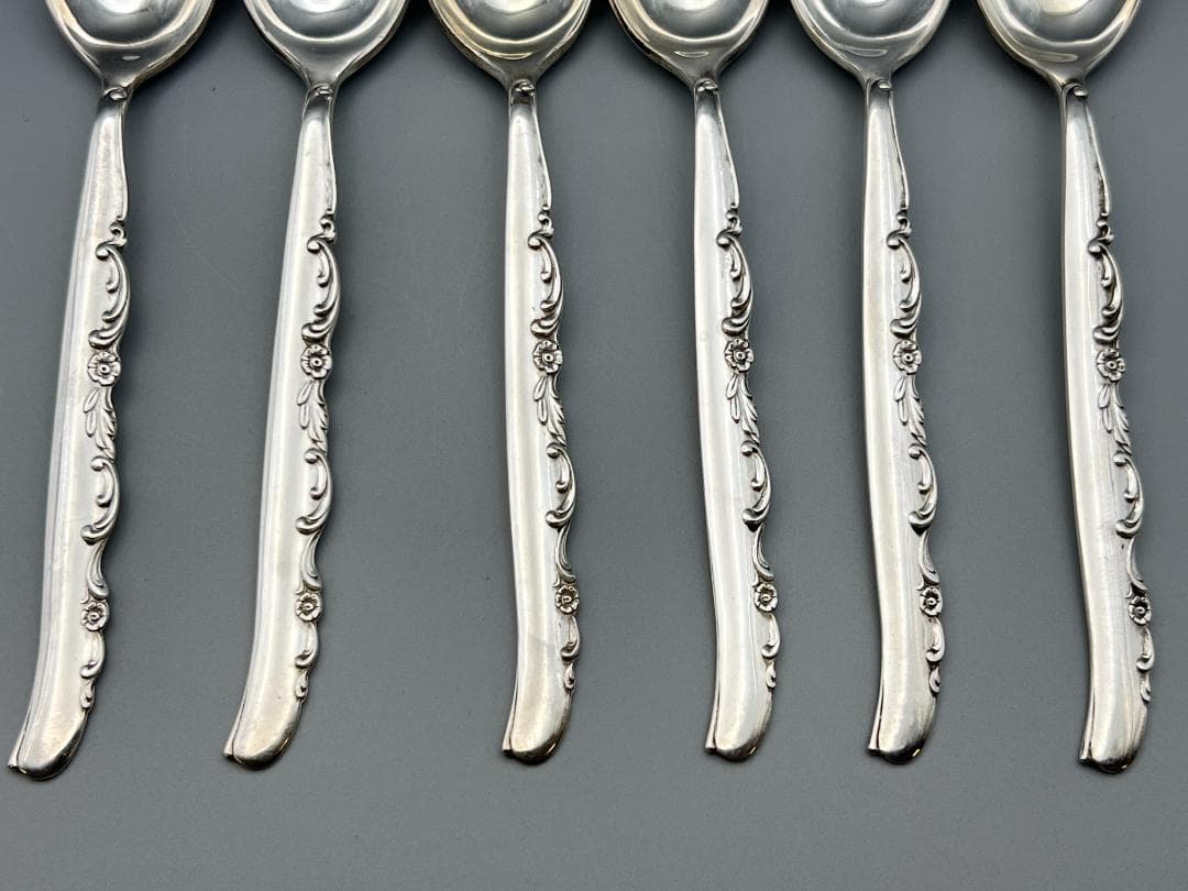 SILVER950　刻印　スプーン　6点セット　重量約77g　銀食器 銀細工