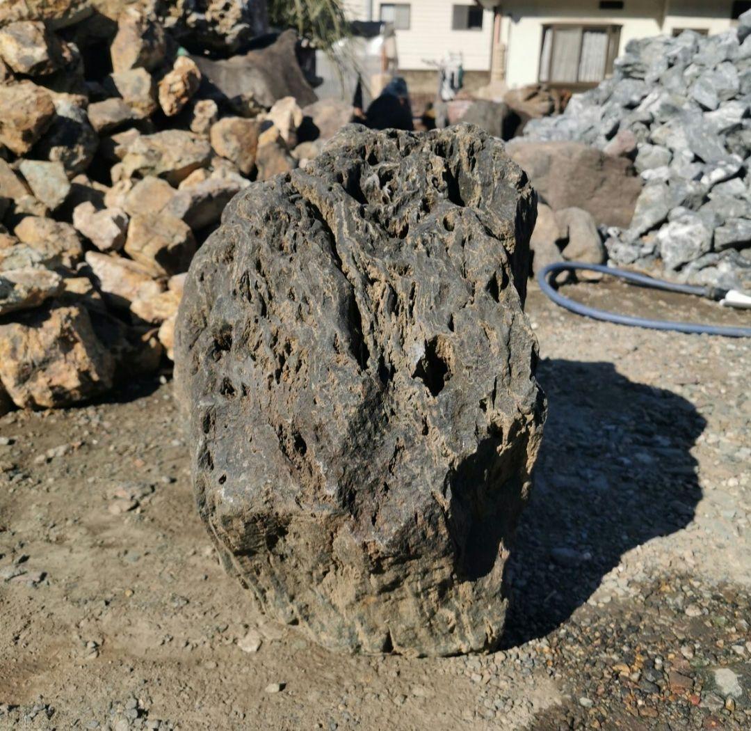 福島産 鮫川石 149キロ 庭石 鑑賞石 石 庭 坪庭 ガーデニング - メルカリ