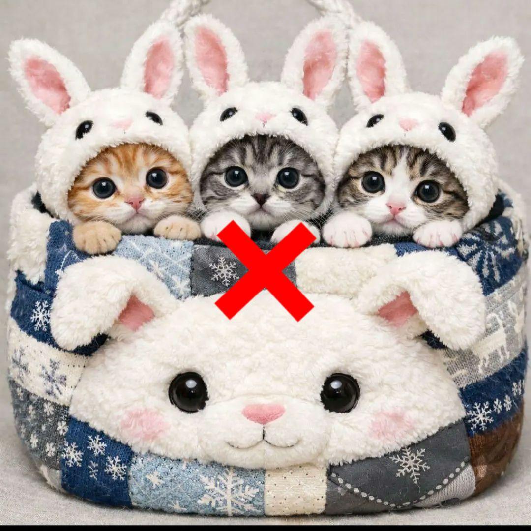 可愛いねこちゃんパネル生地　ハンドメイド