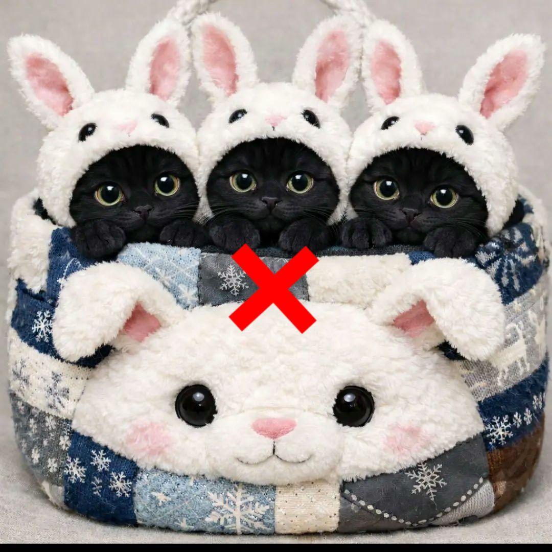 可愛いねこちゃんパネル生地　ハンドメイド