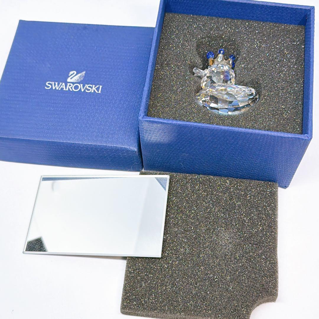 スワロフスキー ハッピーダック アヒル スワン 王冠 プリンス 置物