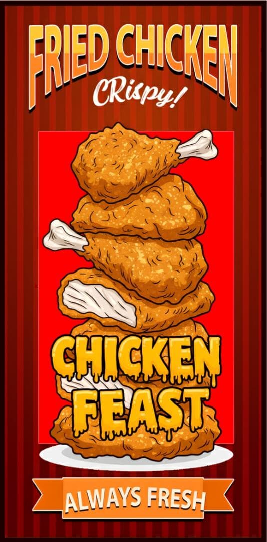 【Lサイズ】フライドチキン からあげ 看板 置物 アメリカン雑貨 ライトBOX