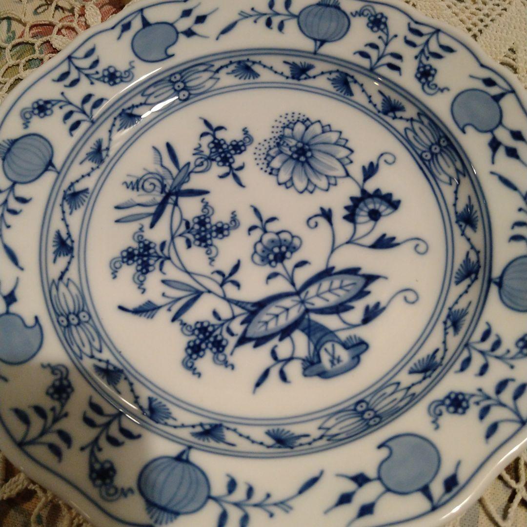 ♥あっこマイセンブルーオニオンケーキプレー４枚刻印８００１０１ー５０１