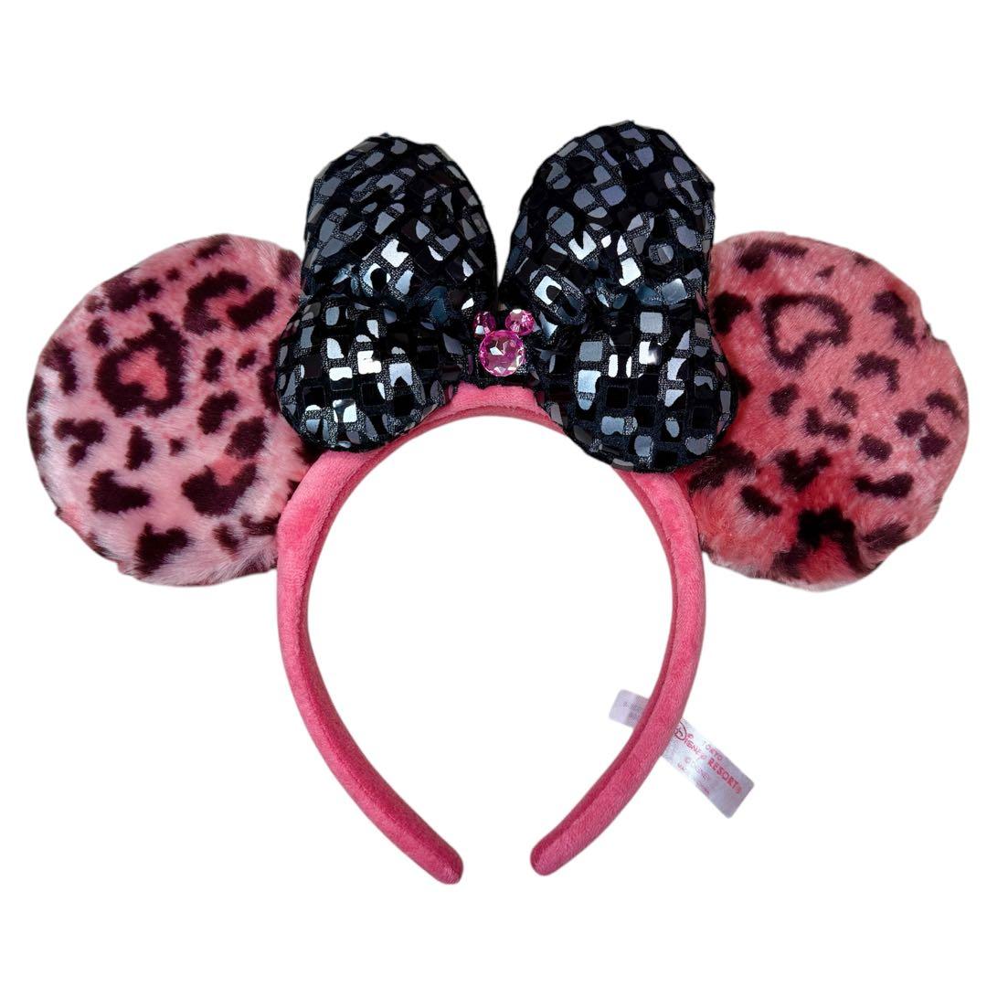 美品】ディズニー レオパード ひょう柄 ミニーちゃん カチューシャ