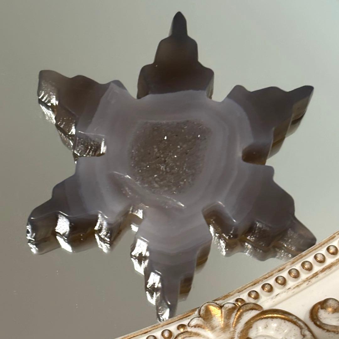 user_add6969b専用♥️天然石 瑪瑙 ジオードとピンクオパール雪の結晶