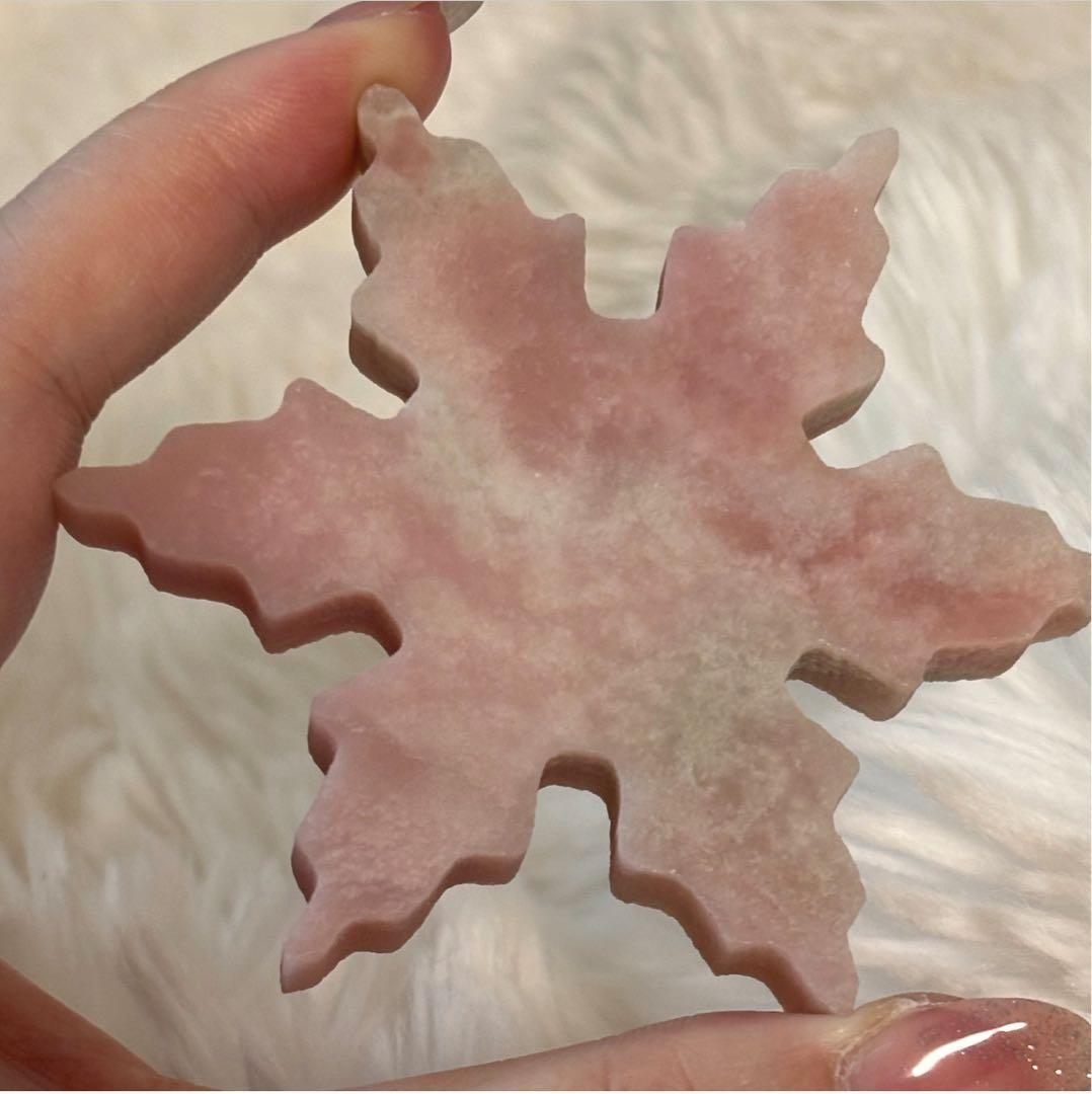 user_add6969b専用♥️天然石 瑪瑙 ジオードとピンクオパール雪の結晶