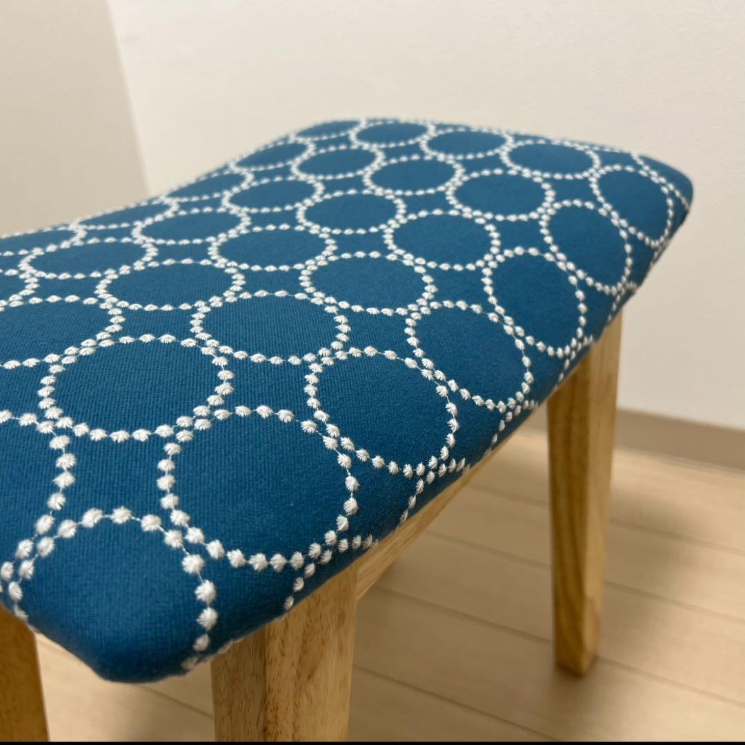 ミナペルホネン スツール タンバリン 太脚 【ブルー/イエロー】 椅子 腰掛け