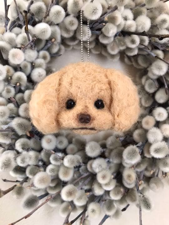 羊毛フェルト　トイプードル　キーホルダー 羊毛フェルト、トイプードルキーホルダー オーダーメイドできます