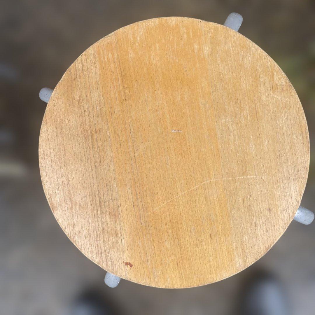 木製座面円形スツール 大量　まとめ　スタッキング可能　丸椅子　スチール　シンプル