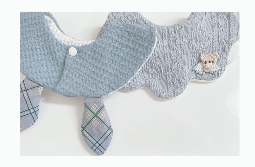 ハンドメイドスタイ　くまみみセーラースタイ　sora様